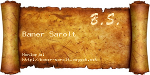 Baner Sarolt névjegykártya